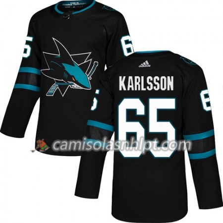 Camisola San Jose Sharks Erik Karlsson 65 Adidas 2018-2019 Alternate Authentic - Homem